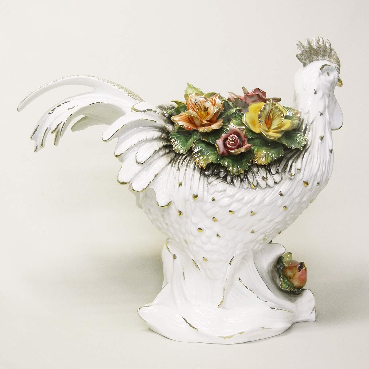 Amazon.co.jp: 【イタリア製 カポディモンテ焼き】陶花 H56cm / J8